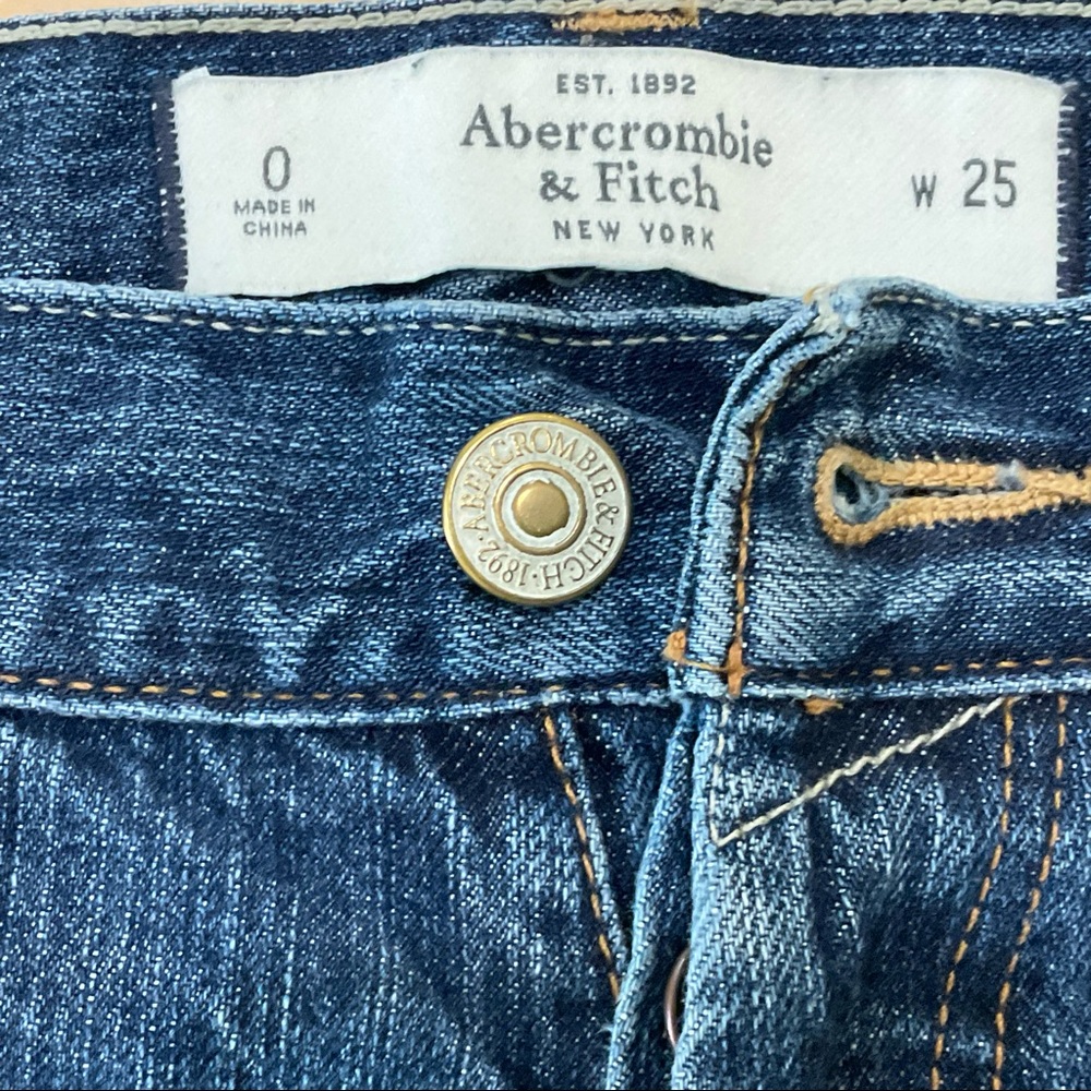 Abercrombie & Fitch Boyfriend Button Fly Straight Leg Jeans 25 - Picture 6 of 16